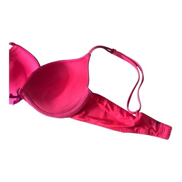 Victoria's Secret Convertible Size 34B Very Sexy Push-Up Bra Pink Fuchsia Lace - Picture 6 of 12